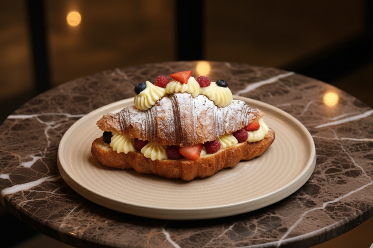 Cream Kruvasan - Cream Croissant