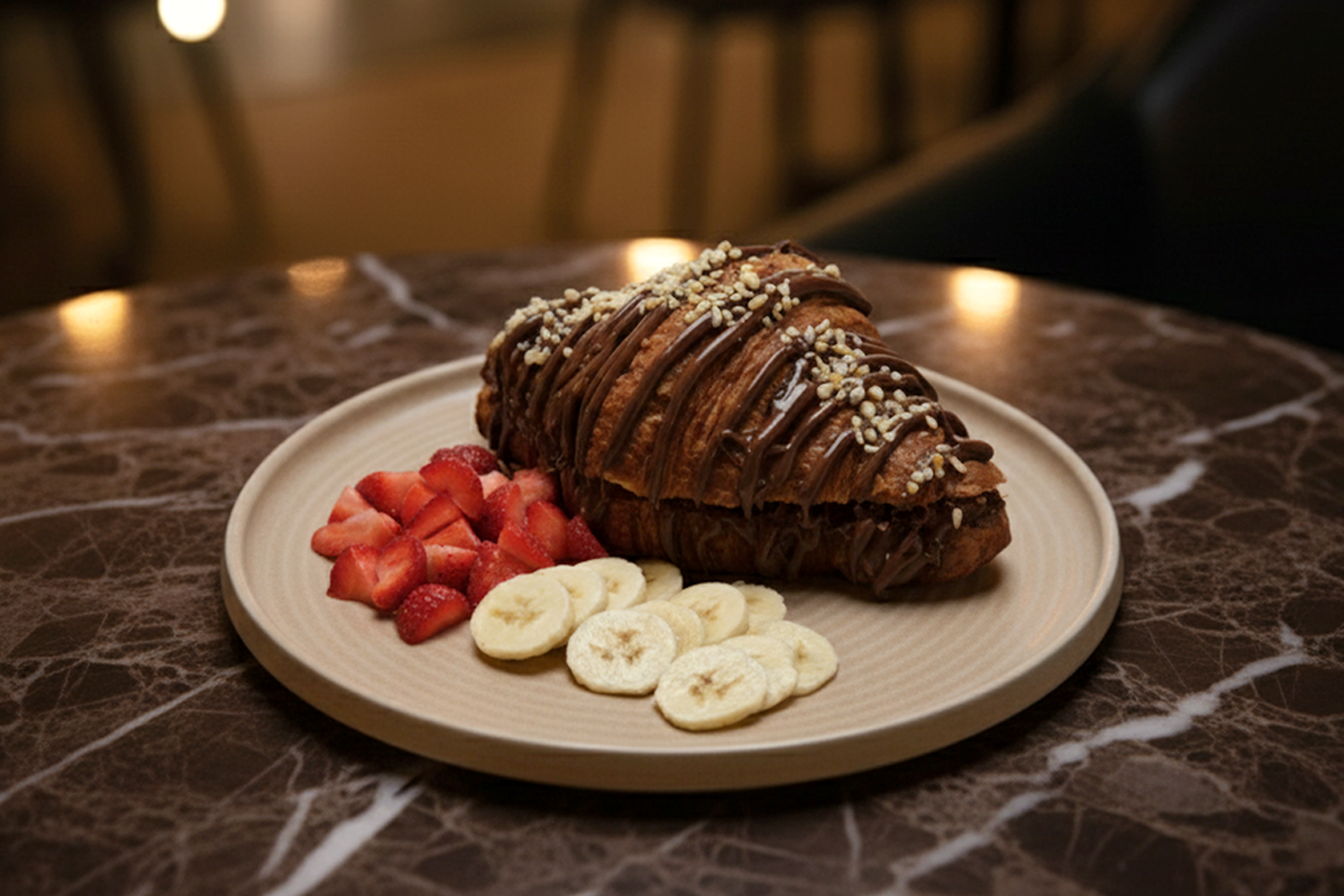Nutella Dolgulu Kruvasan - Nutella Filled Croissant